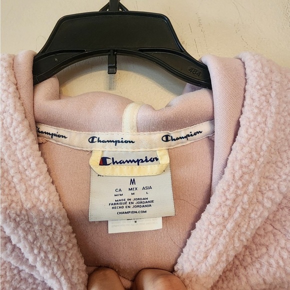 Champion fleece pink hoodie size womens medium - Picture 2 of 4